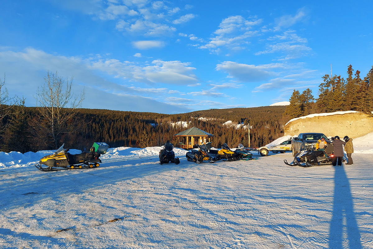 Klondike Snowmobile Association Members enjoying our annual Take A Friend Snowmobiling Ride - February 2024