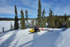 Klondike Snowmobile Association Volunteer grooming the Dawson Overland Trail - March 2021