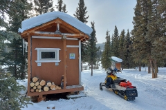 K.S.A. cabin on the Dawson Overland Trail - March 2021