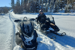 Klondike Snowmobile Association's grooming expert Harris breaking in our new Skandic - March 2023