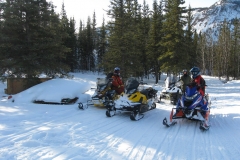 Snowmobilers enjoying the snowmobiling season - March 2020.