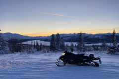 Snowmobiling on Mt. McIntyre near Whitehorse, November 2024