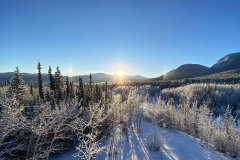 Sun dog on the Dawson Overland Trail - January 2025