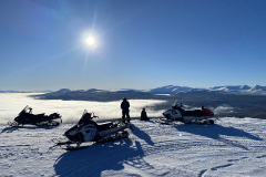 Lunch above the clouds on the Klondike Snowmobile Association's 2025 annual Take A Friend Snowmobiling Ride - February 2025