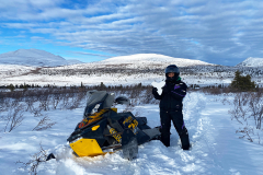 Klondike Snowmobile Association members enjoying a Valentine Day snowmobile ride around the Bonneville Lakes loop - February 2026