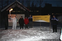 Olympic Torch visits the Trans Canada Trail pavilion in Whitehorse  on it's way to Vancouver 2010 games-  November 2009